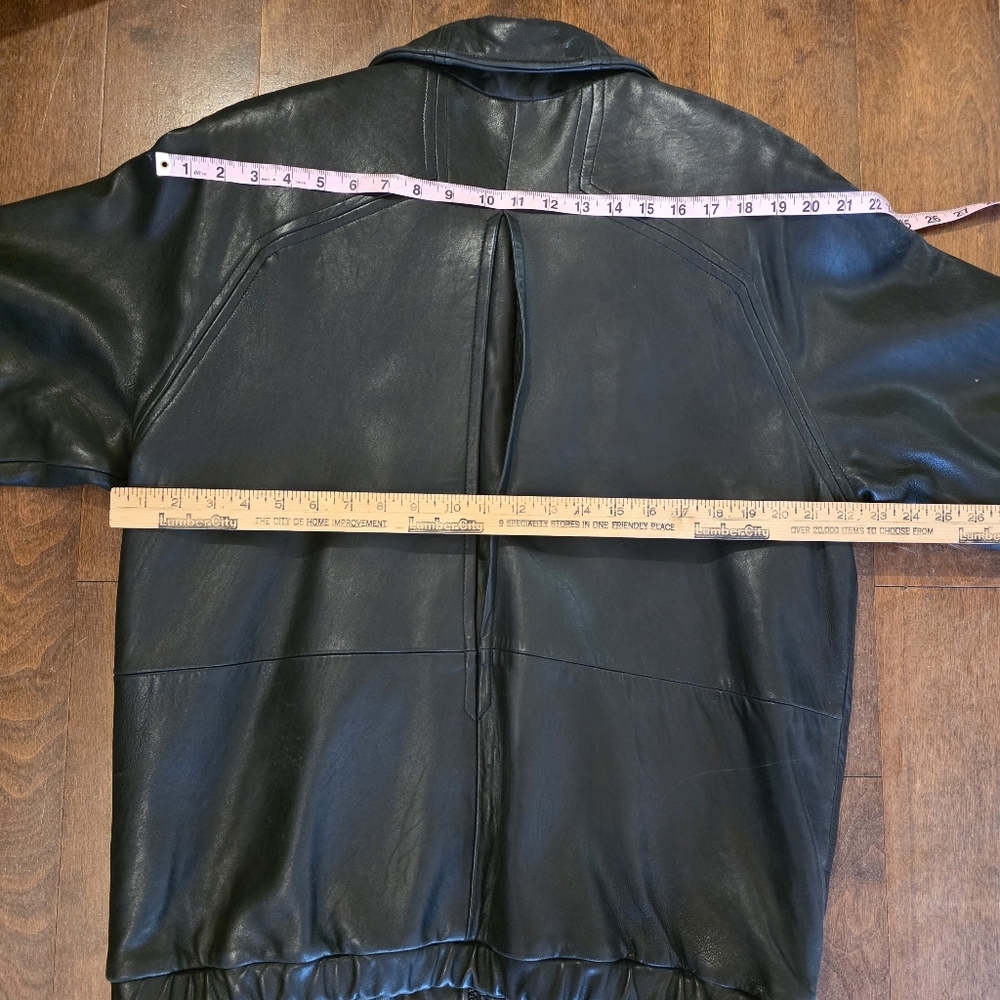Men's Andrew Marc Black Leather Jacket - Picture 12 of 14